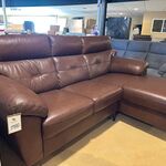 2-zits bank met chair long, espresso bruin